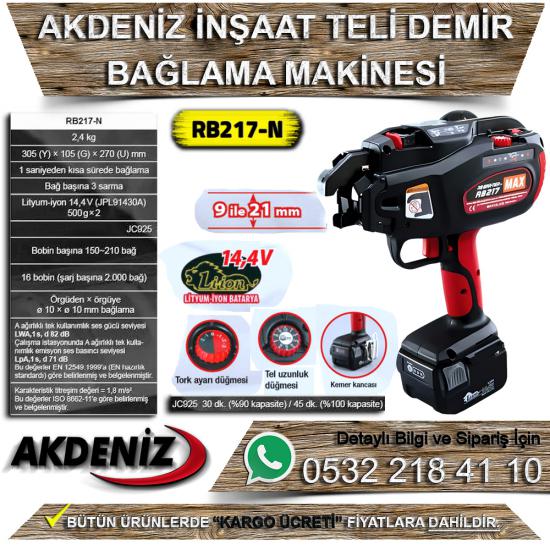 Akdeniz MAX RB217-N İnşaat Teli Demir Bağlama Makinesi 9-21mm