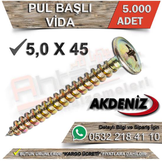 Akdeniz Pul Başlı Vida 5.0X45 (5.000 Adet)