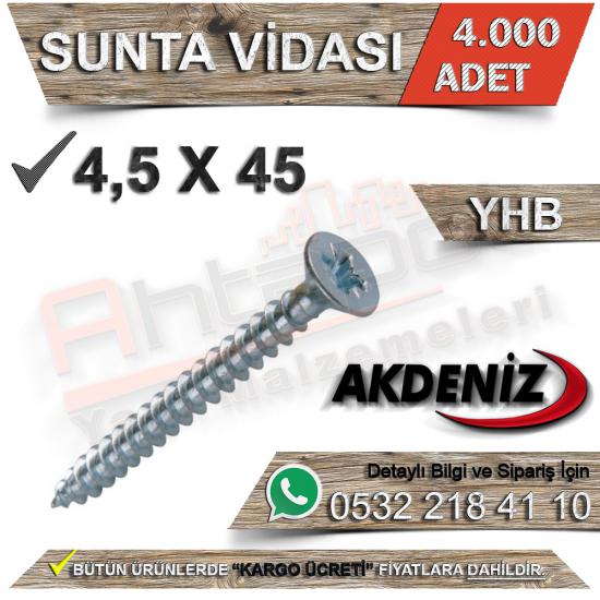 Akdeniz Sunta Vidası 4.5X45 (4.000 Adet), Akdeniz Sunta Vidası 4.5X45, Akdeniz, Sunta, Vidası, 4.5X45, Akdeniz Sunta Vidası, Sunta Vidası, Akdeniz Vida, Sunta Vidası 4.5X45, Sunta Vidası 4.5*45