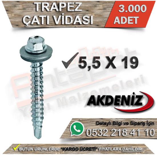 Akdeniz Trapez Çatı Vidası 5,5X19 (3.000 Adet), Akdeniz, Trapez, Çatı, Vidası, 5,5X19, Akdeniz Trapez Çatı Vidası, Trapez Çatı Vidası, Çatı Vidası, Trapez Vidası, 5,5X19 Vida, Akdeniz Çatı Vidası, Tra