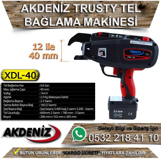 Akdeniz Trusty XDL-40 Tel Bağlama Makinesi 12-40 mm