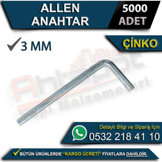 Allen Anahtar 3 Mm (5000 Adet), Allen, Anahtar, 3 Mm, Allen Anahtar, Allen 3 Mm, Anahtar 3 Mm, Allen Anahtar Çinko, Allen 3 Mm Çinko