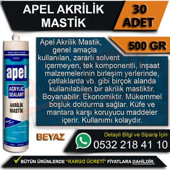 Apel Akrilik Mastik Beyaz 500 Gr (30 Adet), Apel, Akrilik, Mastik, Beyaz, 500 Gr, Apel Akrilik Mastik, Beyaz Mastik,500 Gr Mastik, Toptan Mastik, Apel Mastik, Akrilik Mastik