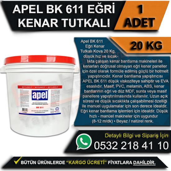 Apel BK 611 Eğri Kenar Tutkalı Kova 20 Kg (1 Adet), Apel, BK 611, Eğri, Kenar, Tutkalı, Kova, 20 Kg, Apel BK 611 Eğri Kenar Tutkalı, Eğri Kenar Tutkalı, Apel BK 611, Apel Tutkal, Toptan Tutkal 