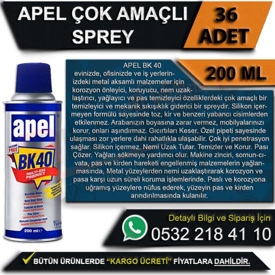 Apel Çok Amaçlı Sprey 200 Ml (36 Adet), Apel Çok Amaçlı Sprey 200 Ml, Apel, Çok, Amaçlı, Sprey, 200 Ml, Apel Çok Amaçlı Sprey, Çok Amaçlı Sprey, Apel BK 200, Apel Sprey