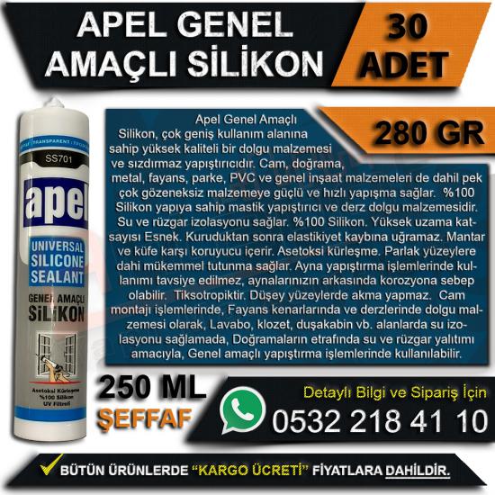 Apel Genel Amaçlı Silikon Şeffaf 280 Gr (30 Adet), Apel, Genel, Amaçlı, Silikon, Şeffaf, 280 Gr, Apel Genel Amaçlı Silikon, Apel Silikon, Genel Amaçlı Silikon, Şeffaf Silikon, 280 Gr Silikon, Toptan S