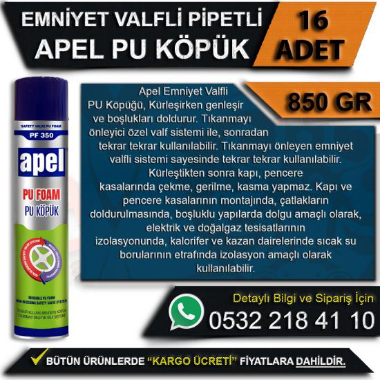 Apel Pu Köpük Emniyet Valfli Pipetli 850 Gr (16 Adet), Apel, Pu, Köpük, Emniyet, Valfli, Pipetli, 850 Gr, Apel Pu Köpük, Toptan Köpük, Emniyet Valfli Köpük, Pipetli Köpük, Apel Köpük, Apel Pu Köpük Em