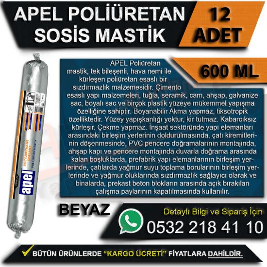 Apel Pu Sosis Mastik Beyaz 600 Ml (12 Adet), Apel, Pu, Sosis, Mastik, Beyaz, 600 Ml, Apel Pu Sosis Mastik Beyaz, Apel Pu Sosis Mastik, Beyaz 600 Ml Mastik, Sosis Mastik, Apel Pu, Apel Sosis Mastik, To