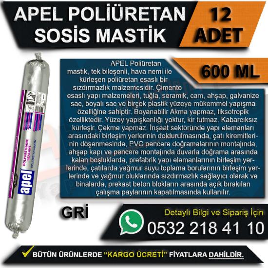 Apel Pu Sosis Mastik Gri 600 Ml (12 Adet), Apel, Pu, Sosis, Mastik, Gri, 600 Ml, Apel Pu Sosis Mastik Gri, Apel Pu Sosis Mastik, Gri 600 Ml Mastik, Sosis Mastik, Apel Pu, Apel Sosis Mastik, Toptan Mas