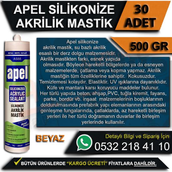 Apel Silikonize Akrilik Mastik Beyaz 500 Gr (30 Adet), Apel, Silikonize, Akrilik, Mastik, Beyaz, 500 Gr, Apel Silikonize Mastik Beyaz, Apel Mastik, Silikonize Mastik, Apel Mastik, Toptan Mastik