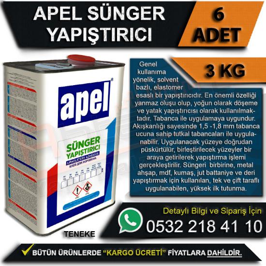 Apel Sünger Yapıştırıcı 3 Kg (6 Adet), Apel, Sünger, Yapıştırıcı, 3 Kg, Apel Sünger Yapıştırıcı, Apel Yapıştırıcı, Sünger Yapıştırıcı, 3 Kg Yapıştırıcı, Toptan Yapıştırıcı