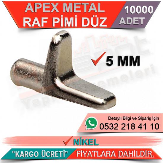 Apex Metal Raf Pimi Düz 5 Mm Nikel (10000 Adet)
