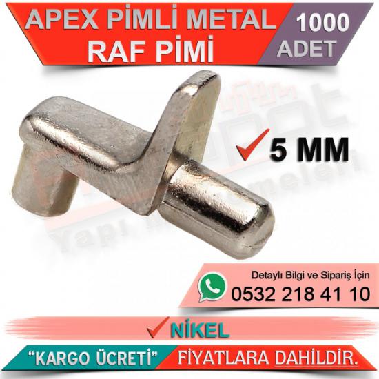 Apex Pimli Metal Raf Pimi 5 Mm Nikel (1000 Adet)