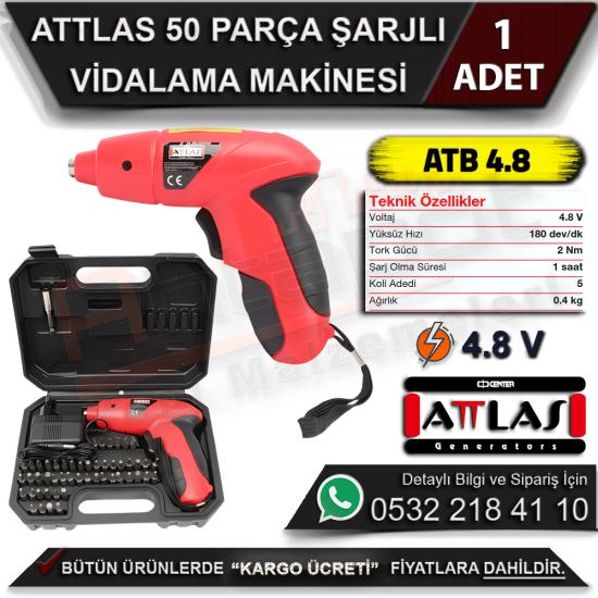 Attlas ATB 4.8 V 50 Parça Şarjl Vidalama Makinesi