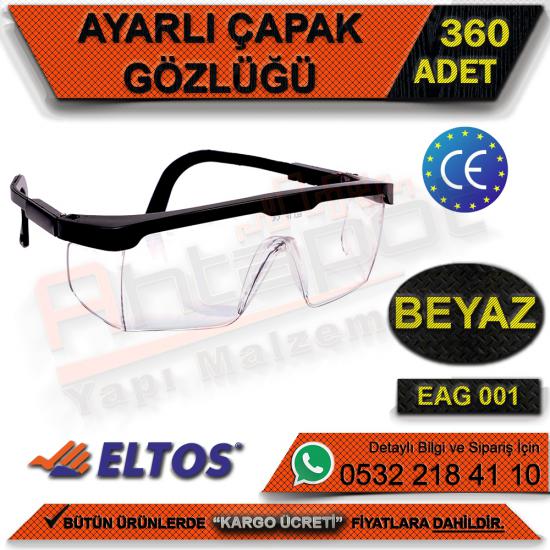 Eltos Eag001 Ayarlı Çapak Gözlüğü (Beyaz) (360 Adet)