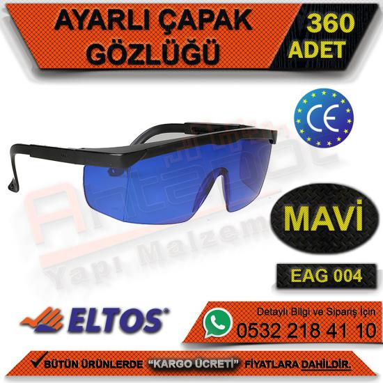 Eltos Eag004 Ayarlı Çapak Gözlüğü (Mavi) (360 Adet)