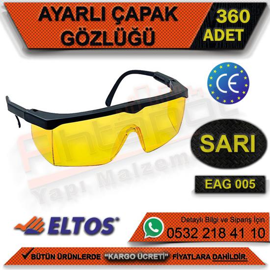 Eltos Eag005 Ayarlı Çapak Gözlüğü (Sarı) (360 Adet)