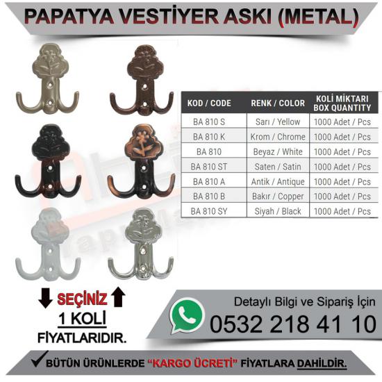 Beşel BA810ST Metal Vestiyer Asklığı Papatya Saten (1000 Adet)