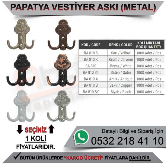 Beşel BA810S Metal Vestiyer Asklığı Papatya Sarı (1000 Adet)