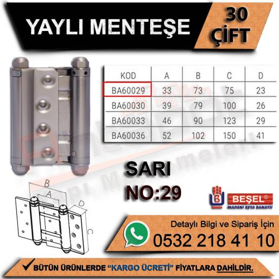 Beşel Yaylı Menteşe Sarı No:29 (30 Çift), Beşel BA60029S, Beşel, Yaylı, Menteşe, Sarı, No:29, Beşel Yaylı Menteşe Sarı No:29, Beşel Yaylı Menteşe, Yaylı Menteşe, Toptan Yaylı Menteşe, Yaylı Menteşe No