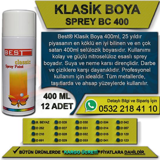 Best Klasik Sprey Boya Bc-400 (D 252) (12 Adet), Best Klasik Sprey Boya Bc-400, Best, Klasik, Sprey, Boya, Bc-400, Best Bc-400, Klasik Sprey Boya, Sprey Boya, Best Klasik, Best Sprey