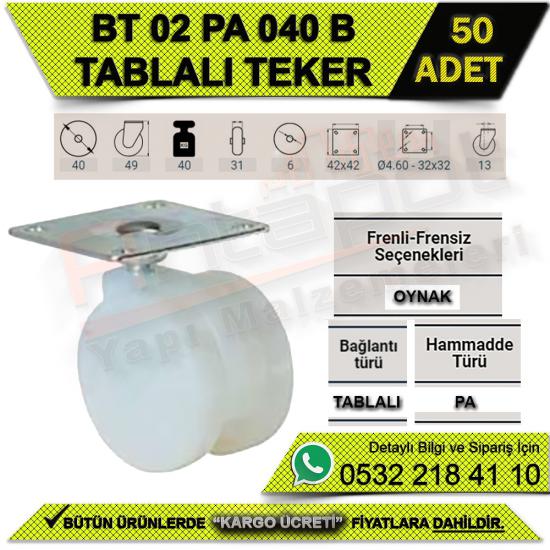 BT 02 PA 040 B TABLALI TEKER (50 ADET), BT, 02, PA, 040, B, TABLALI, TEKER, BT 02 PA 040 B TEKER, TABLALI TEKER