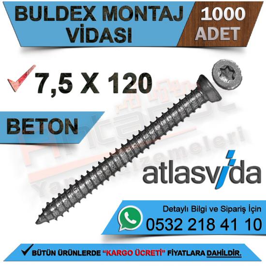 Atlas Buldex Montaj Vidası 7,5X120 (1.000 Adet)