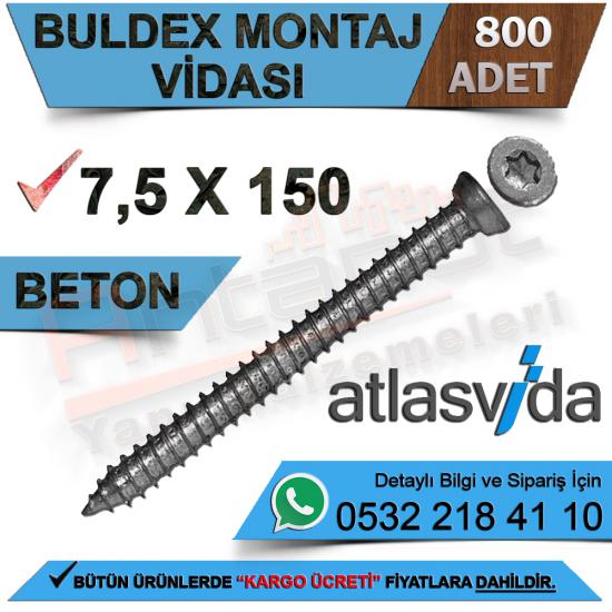 Atlas Buldex Montaj Vidası 7,5X150 (800 Adet)
