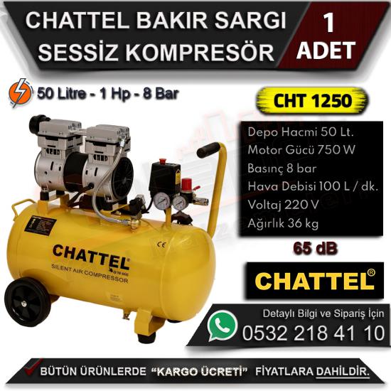 Chattel CHT 1250 Sessiz Kompresör 50 Litre