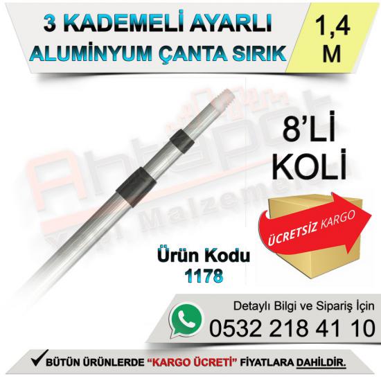 Dekor 1178 Ayarlı Alüminyum Çanta Sırık 1,4 Mt (8 Adet), Dekor, 1178, Ayarlı, Alüminyum, Çanta, Sırık, 1,4 Mt, Dekor 1178, Ayarlı Alüminyum Çanta Sırık, Dekor Ayarlı Sırık, Alüminyum Çanta Sırık