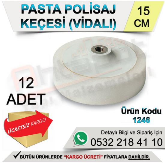 Dekor 1246 Pasta Polisaj Süngeri Vidalı 15 Cm (12 Adet)