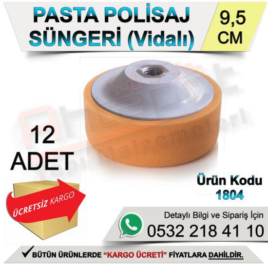 Dekor 1804 Pasta Polisaj Süngeri Vidalı 9,5 Cm (12 Adet)