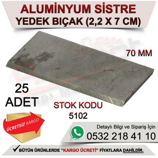 Dekor 5102 Alüminyum Sistre Yedek Bıçak 2,2x7 Cm (25 Adet)