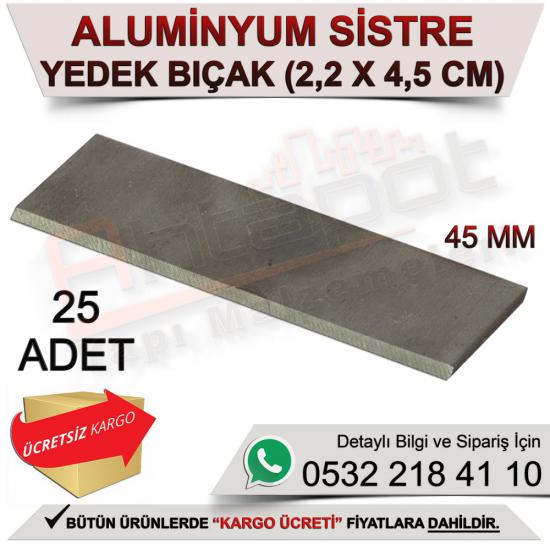 Dekor 5103 Alüminyum Sistre Yedek Bıçak 2,2x4,5 Cm (25 Adet)