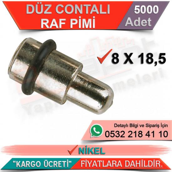Düz Contalı Raf Pimi 8x18,5 Nikel (5000 Adet)