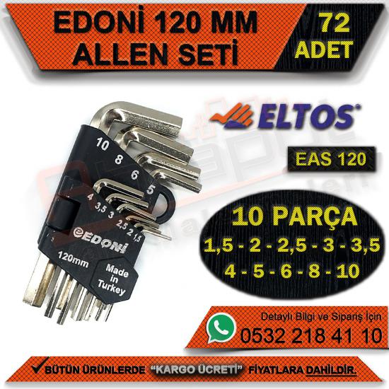 Edoni Eas120 120 Mm Alyan Seti 10 Parça Nikel Siyah (72 Adet)