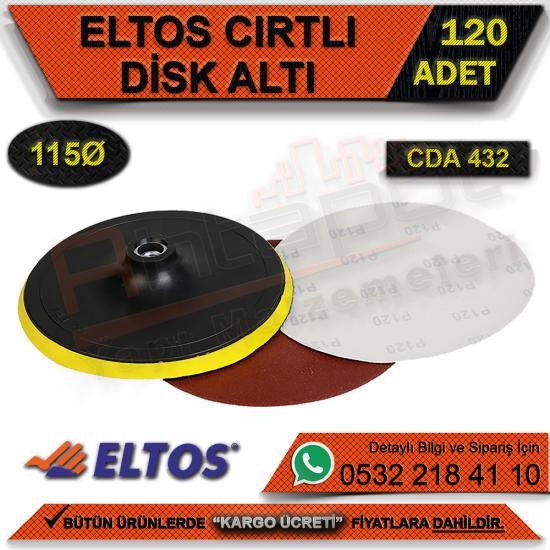 Eltos Cda432 Cırtlı Disk Altı (Yedek Zımparalı) Ø115 (120 Adet)