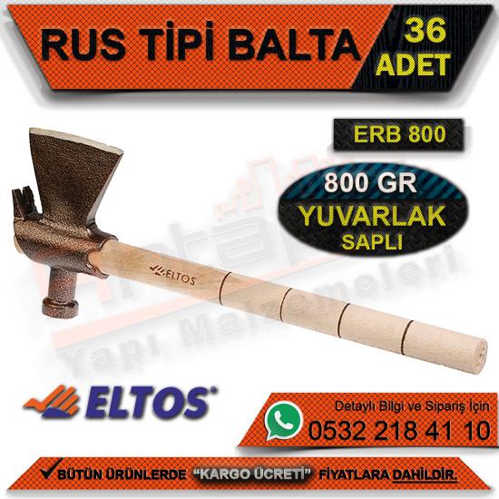 Eltos Erb800 Rus Tipi Balta 800 Gr. - Yuvarlak Sap (36 Adet)