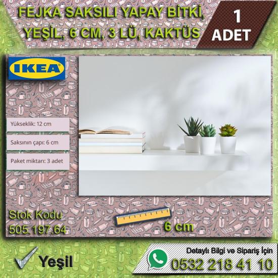 Fejka Kaktüs 3 Lü Set Yapay Bitki Çiçek Saksılı Kaktüs 6 Cm
