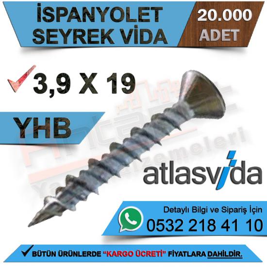 Atlas İspanyolet Vidası Seyrek Yhb 3,9X19 (20.000 Adet)