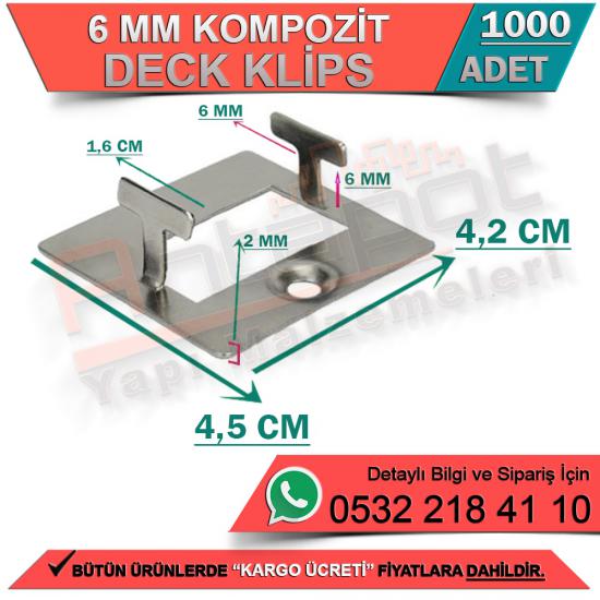 Kompozit Deck Klips 6 Mm (1.000 Adet)