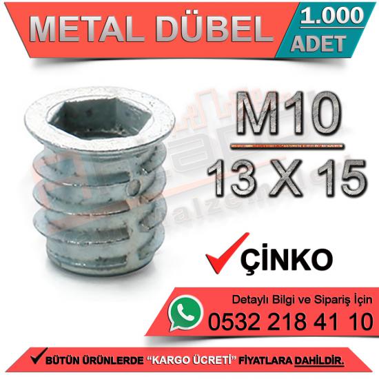 Metal Dübel M10 / 13x15 Çinko (1000 Adet)