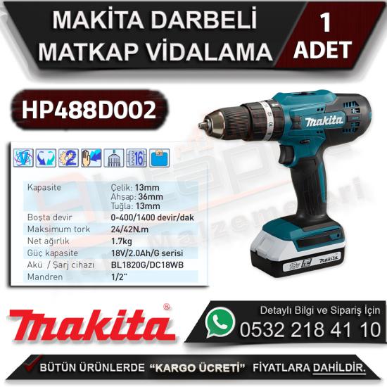 Makita HP488D002 Akülü Darbeli Matkap Vidalama, Makita, HP488D002, Akülü, Darbeli, Matkap, Vidalama, Makita Matkap, Makita HP488D002, Makita HP488D002 Matkap, Makita Darbeli Matkap, Makita Vidalama