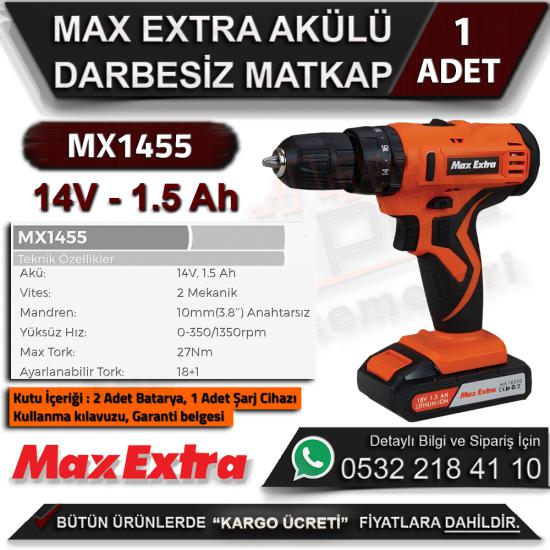Max Extra MX1455 14V Akülü Darbesiz Matkap