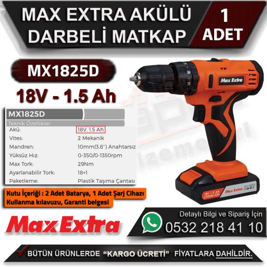 Max Extra MX1825D 18V Akülü Darbeli Matkap