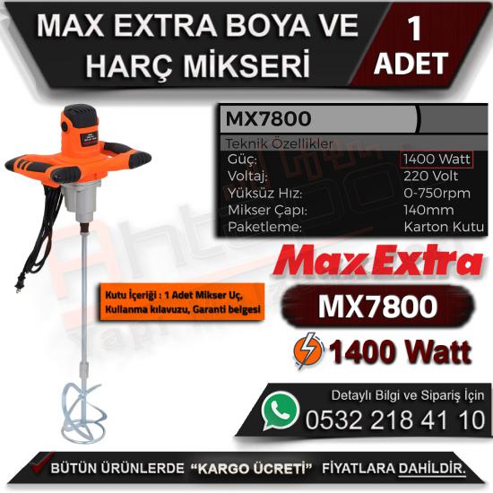 Max Extra MX7800 Boya ve Harç Mikseri