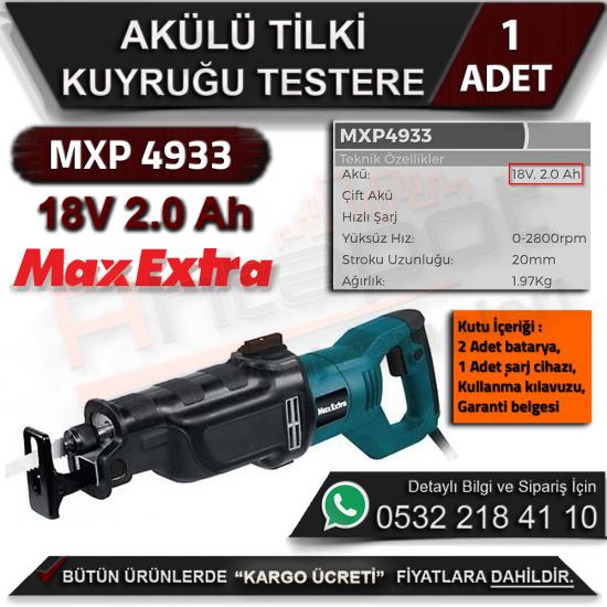 Max Extra MXP4933 18V 2A Akülü Tilki Kuyruğu Testere