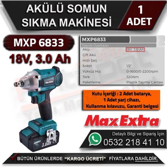 Max Extra MXP6833 18V 3A Çift Akülü Somun Sıkma Makinesi