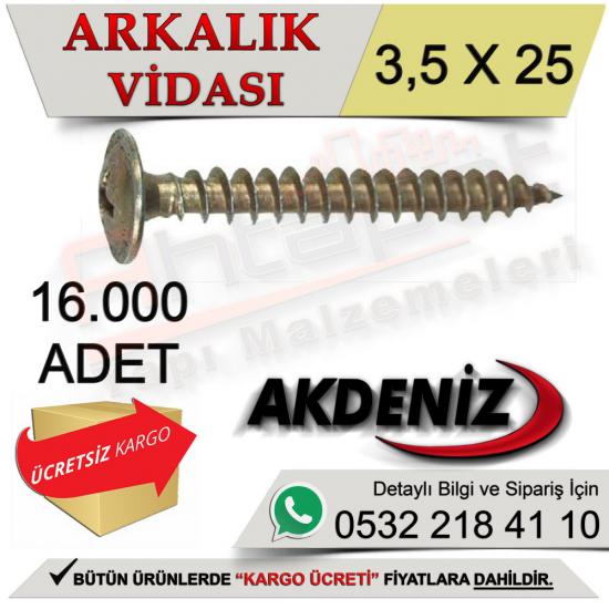 Akdeniz Arkalık Vidası 3,5X25 (16.000 Adet)