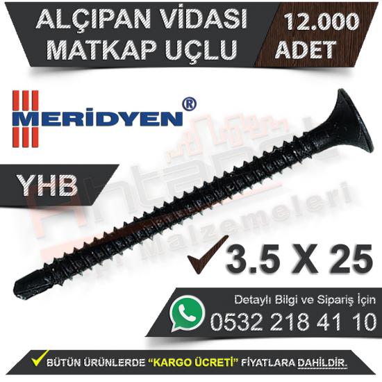 Meridyen Alçıpan Vidası Matkap Uçlu 3.5X25 (12.000 Adet), Meridyen, Alçıpan, Vidası, Sık, Dişli, 3.5X25, Meridyen Vida, Alçıpan Vidası Sık Dişli, 3.5X25 Vida, 3.5X25 Alçıpan Vidası, Sık Dişli Alçıpan